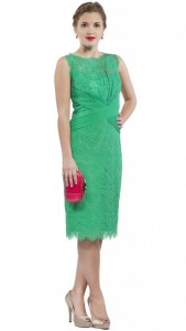 vestido-corto-encaje-verde-madrina